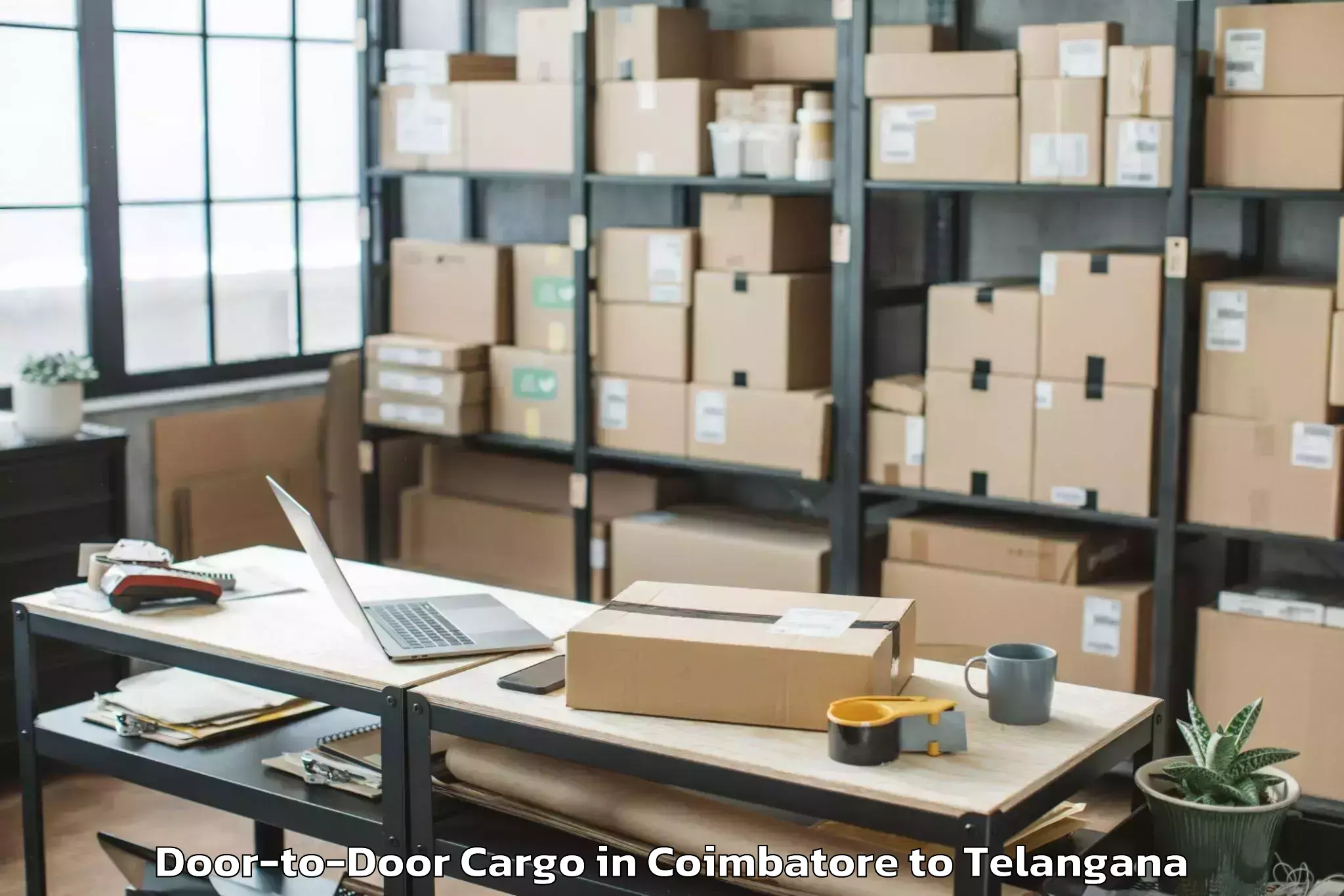 Leading Coimbatore to Asifabad Door To Door Cargo Provider